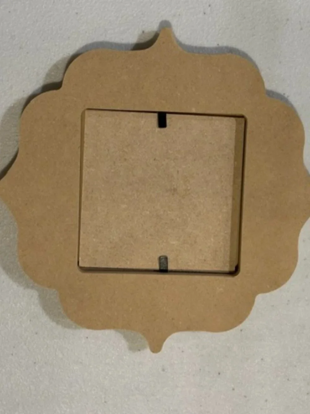NEW TWO (2) Unfinished Square Decorative Curved Bracket MDF Craft Frames 6 1/2